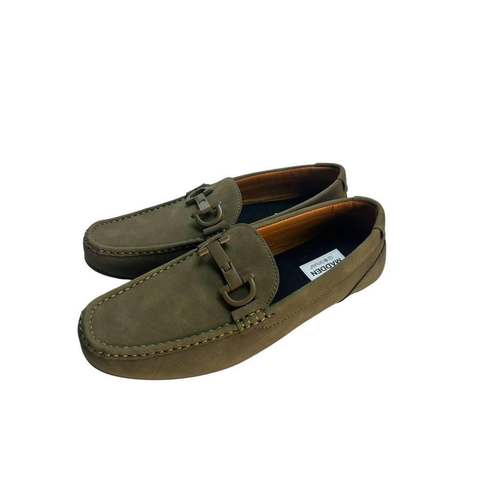 Steve Madden Men's Green Suede Driver Loafers Size 8 Ortholite Cushioned